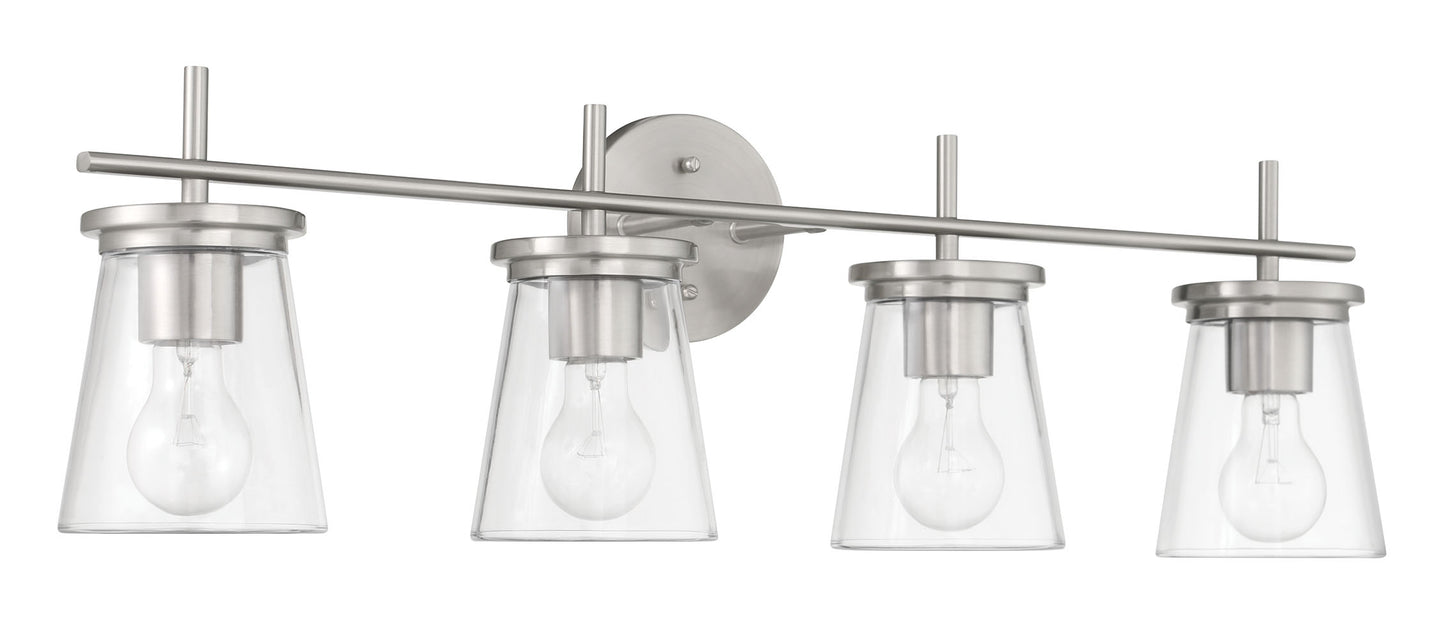 60404-BNK - Connell 4 Light 30" Wide Vanity Light - Brushed Nickel