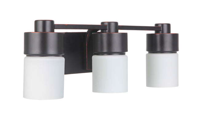 12322FB3 - District 3 Light 22" Wide Vanity Light - Flat Black