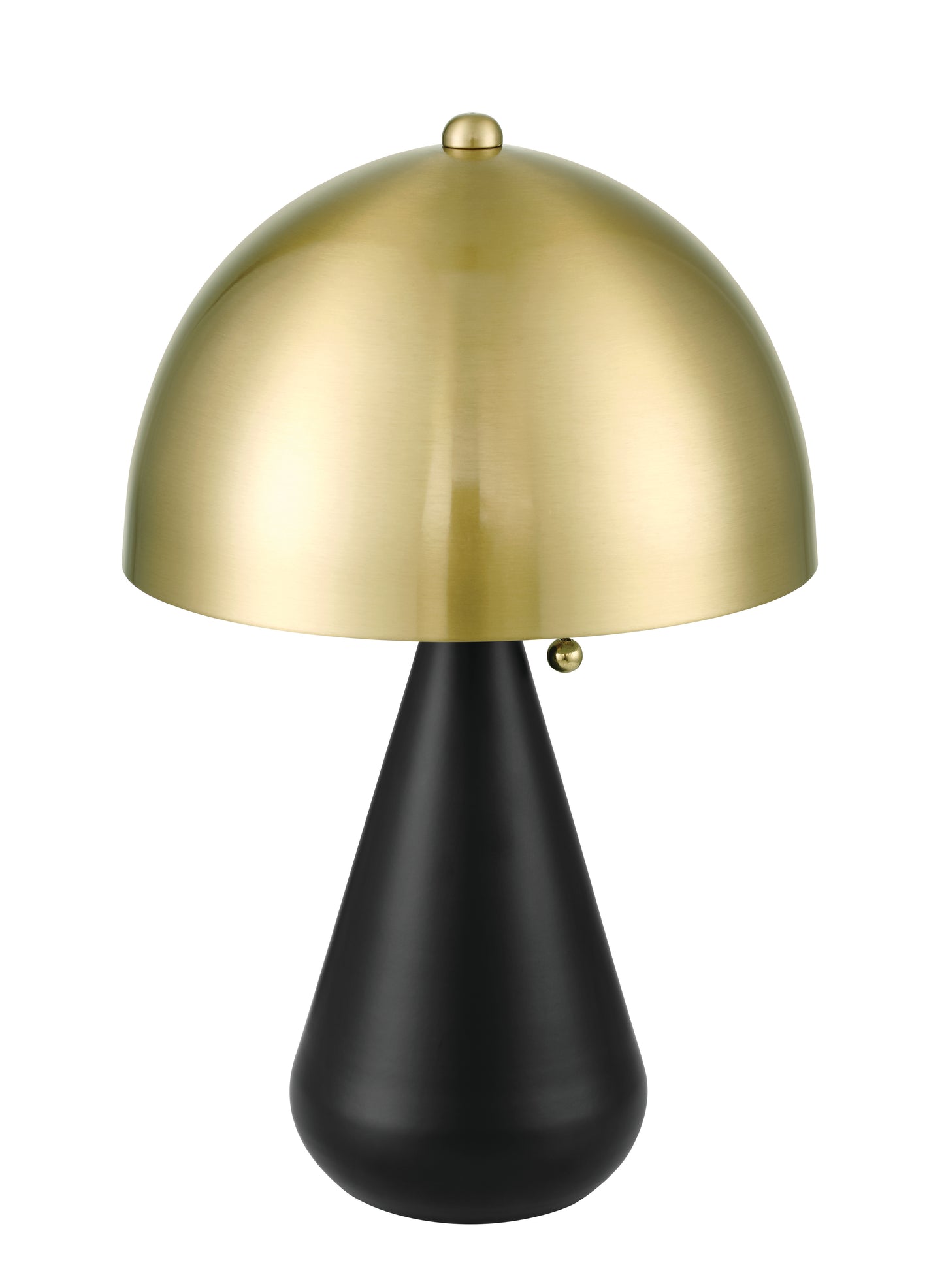 87014FBSB-T - Shelby 2 Light 14.55" High Table Lamp - Flat Black / Satin Brass