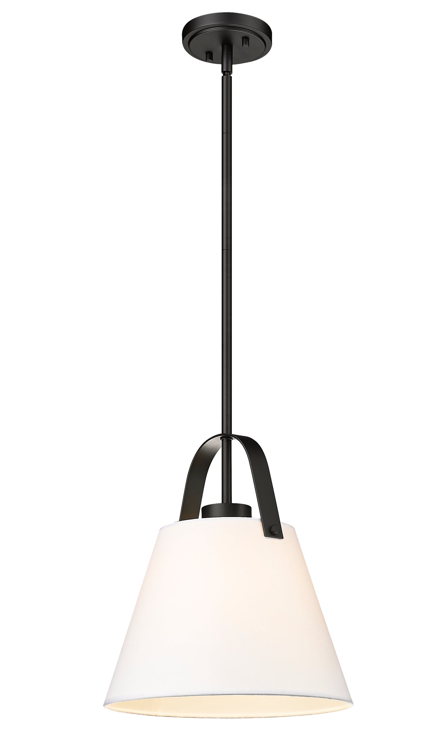 743P12-MB - Z-Studio 1 Light 12" Pendant - Matte Black