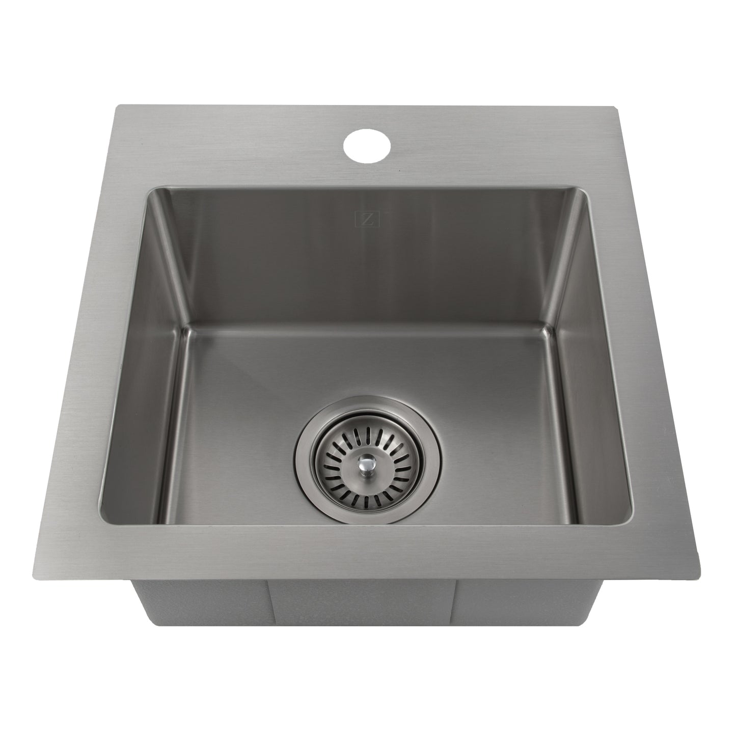 STS-15 - 15" Donner Topmount Single Bowl Bar Kitchen Sink in Stainless Steel