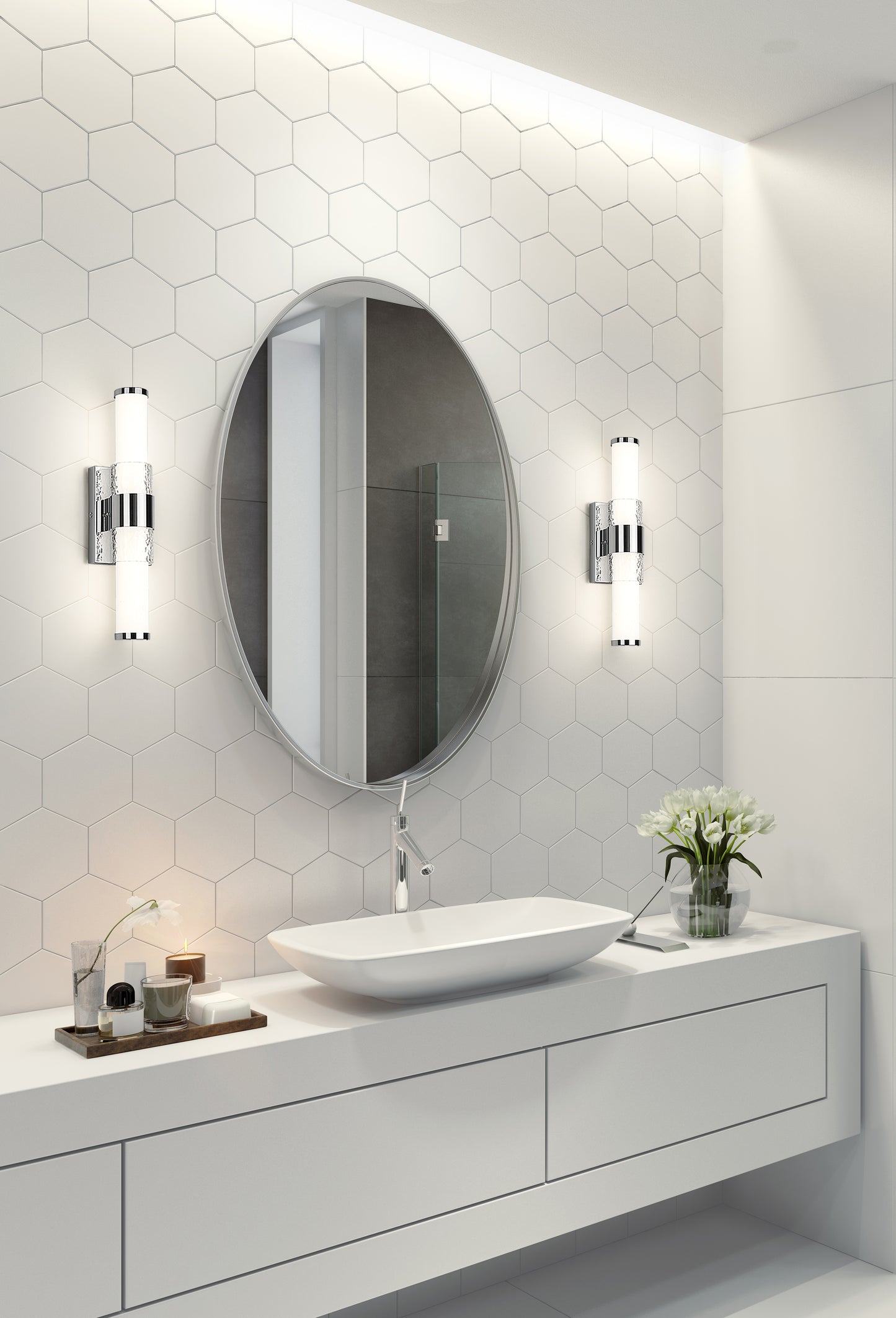 1015-18W-CH-LED - Egon 1 Light 18" Vanity - Chrome