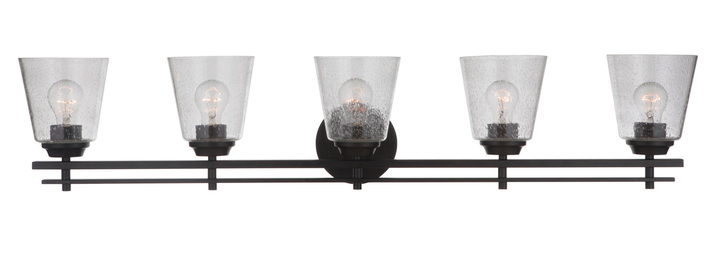 19642FB5 - Drake 5 Light 42" Wide Vanity Light - Flat Black