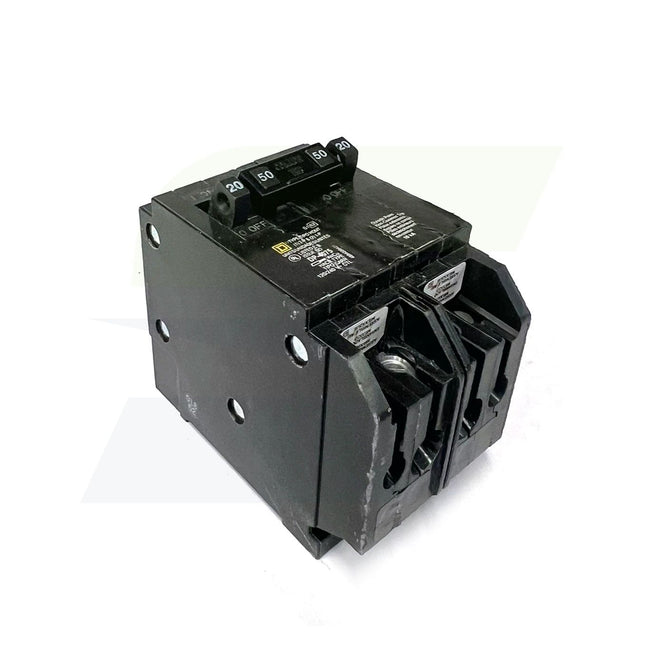 HOMT2020250 - 3-Pole Quad Tandem Plug-In Circuit Breaker - 120/240V, 2x20A & 1x50A