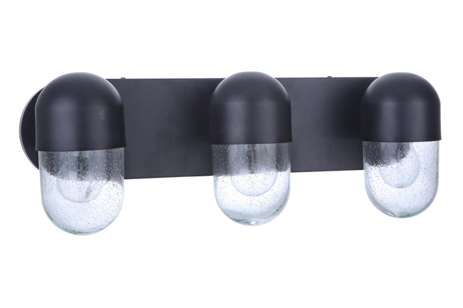 55003-FB - Pill 3 Light 22" Wide Vanity Light - Flat Black