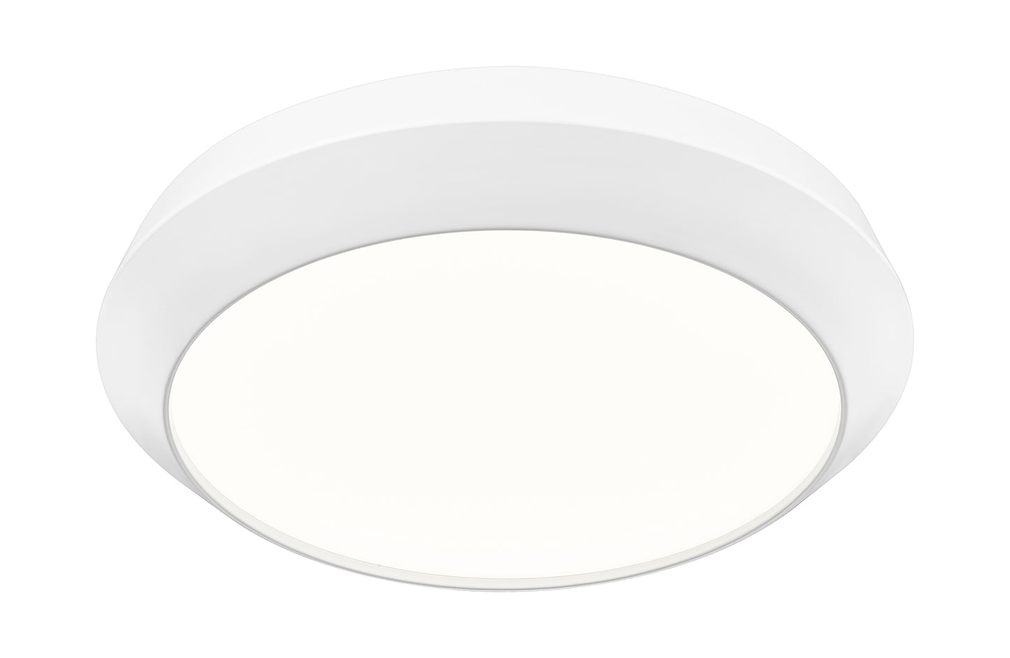 7701F16-MW-LED - Quasars 1 Light Flush 16" Mount - Matte White