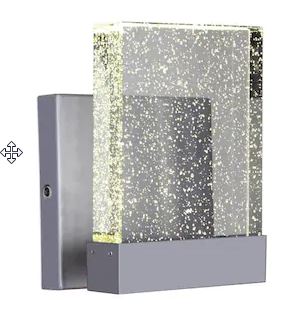 ZA1210-SA-LED - Aria II 1 Light 7.75" High Outdoor Wall Lantern - Satin Aluminum