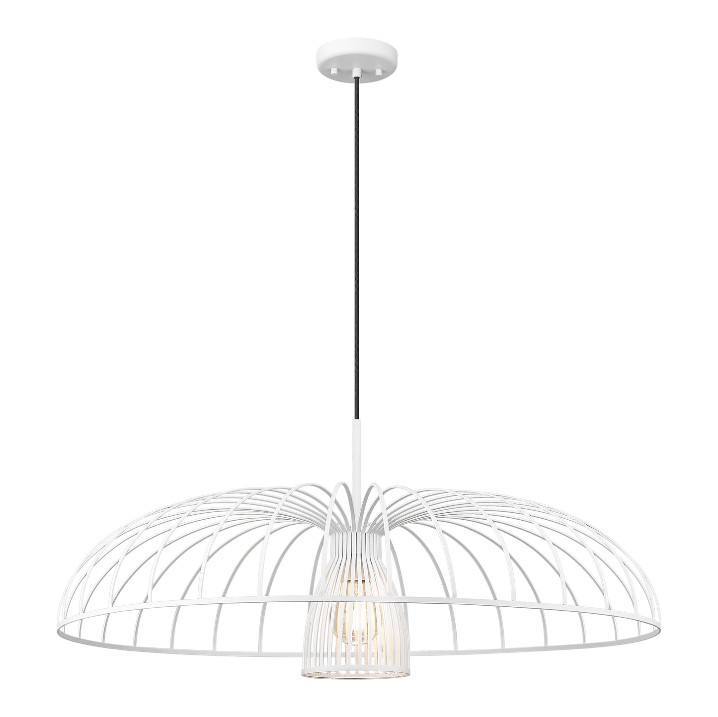 623P35-TXWH - Valencia 1 Light 35" Pendant - Texture White