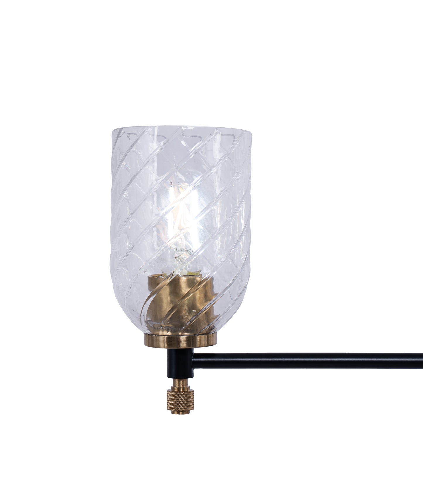 60376-FBSB-C - Council 6 Light 15" Wide Island Light - Flat Black / Satin Brass