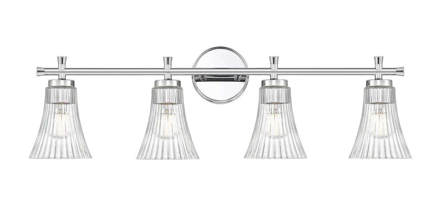 7519-4V-CH - Belle 4 Light 32" Vanity - Chrome