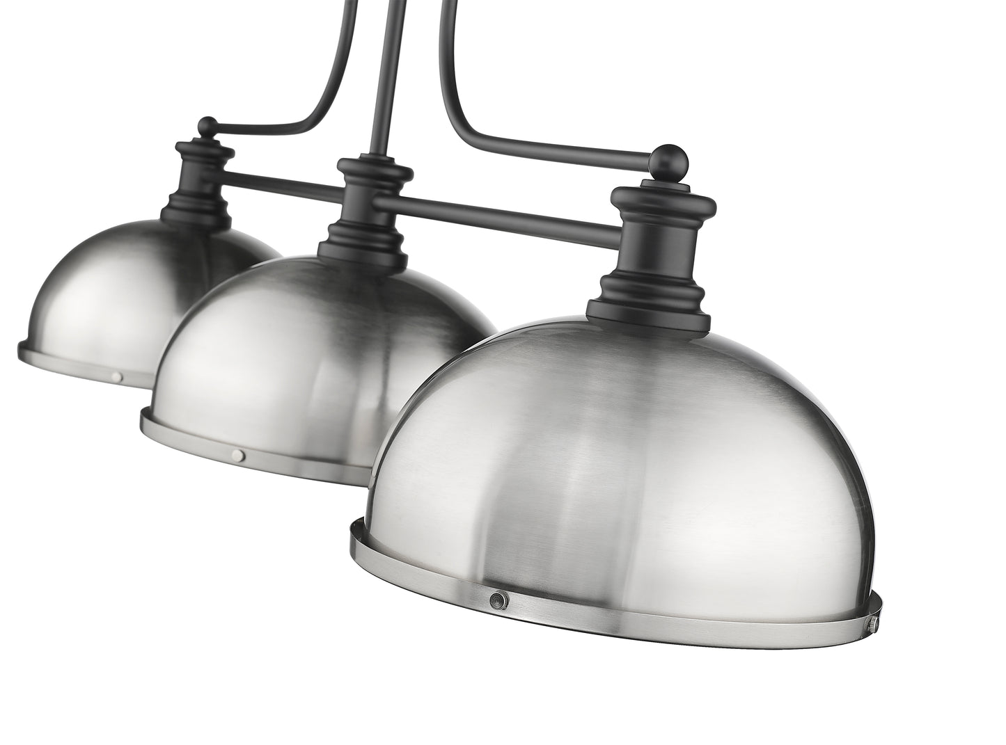 725-3MB-D12BN - Melange 3 Light 52" Billiard - Matte Black
