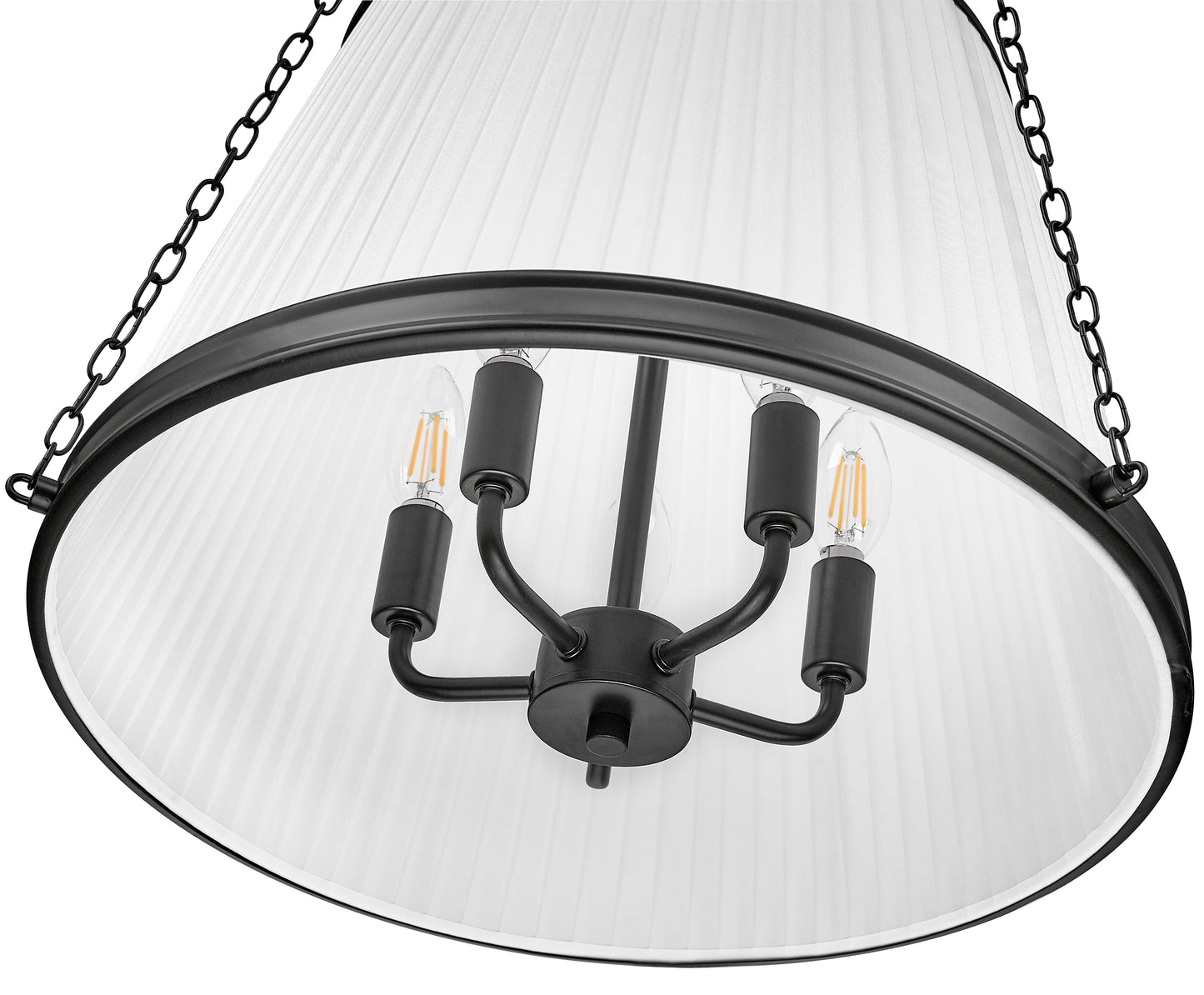 1954P18-MB - Madeline 5 Light 18" Pendant - Matte Black
