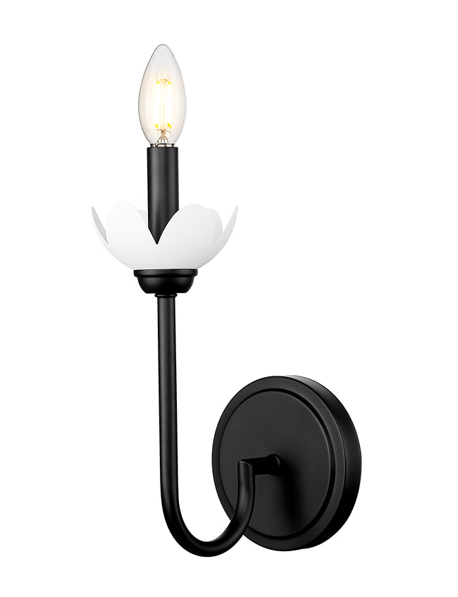 352-1S-MB - Allistair 1 Light Wall 12" Sconce - Matte Black