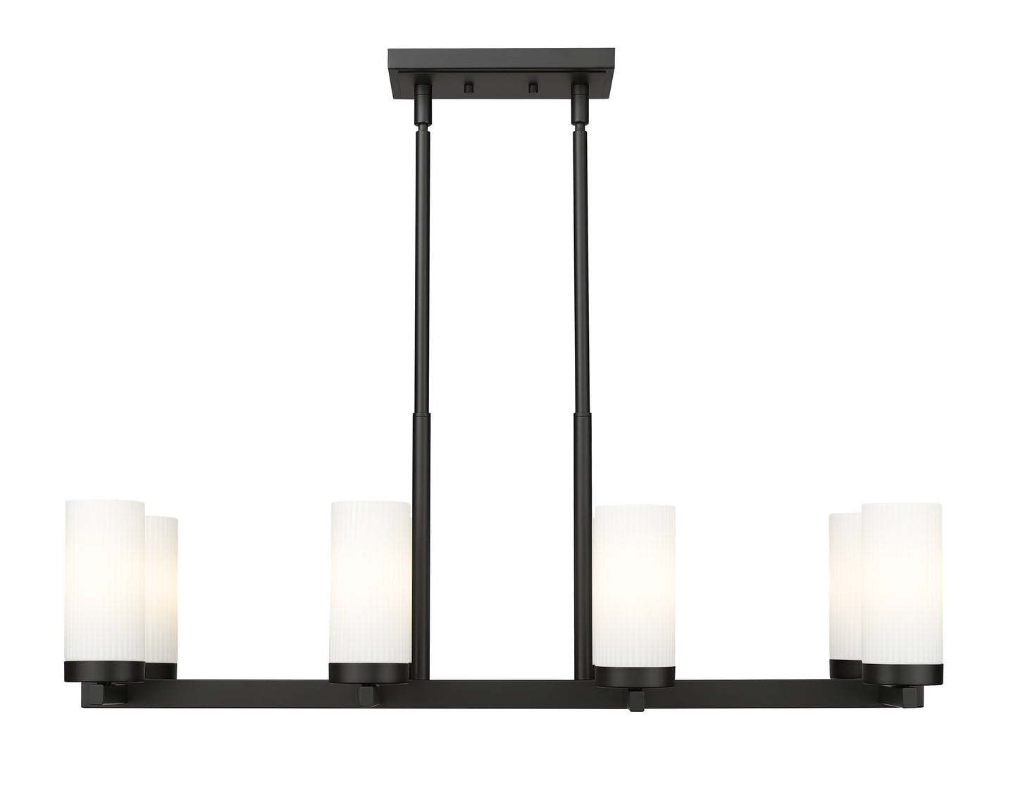 3044-8L-MB - Danica 8 Light Linear 42" Chandelier - Matte Black
