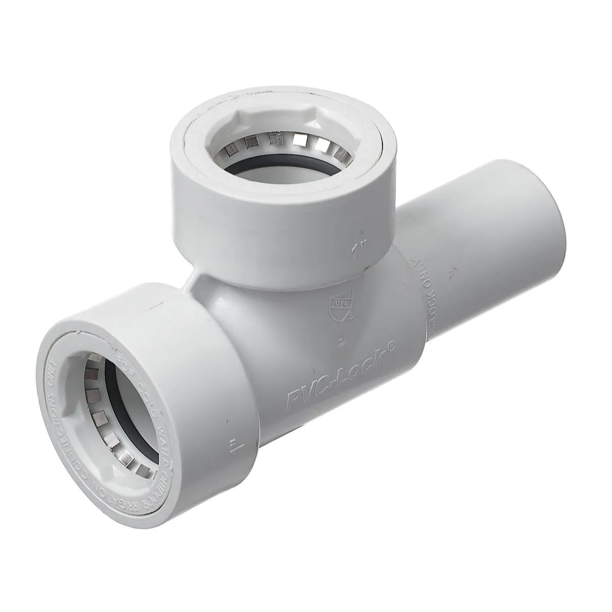 08686 - 1" PVC-Lock by 1" PVC-Lock by 1" Spigot Manifold Tee