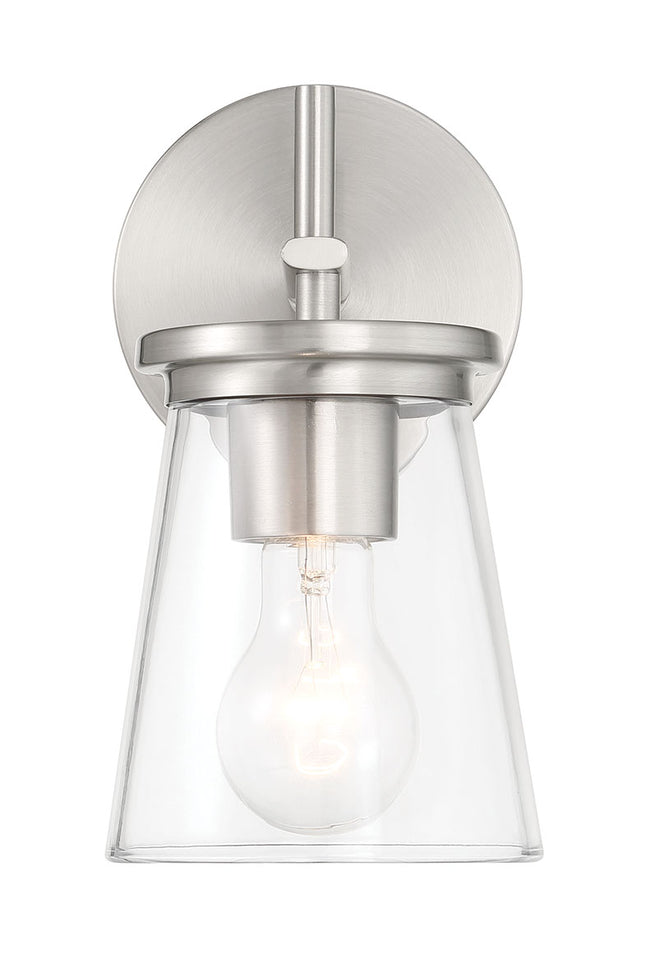 60401-BNK - Connell 1 Light 9.38" High Wall Sconce - Brushed Nickel