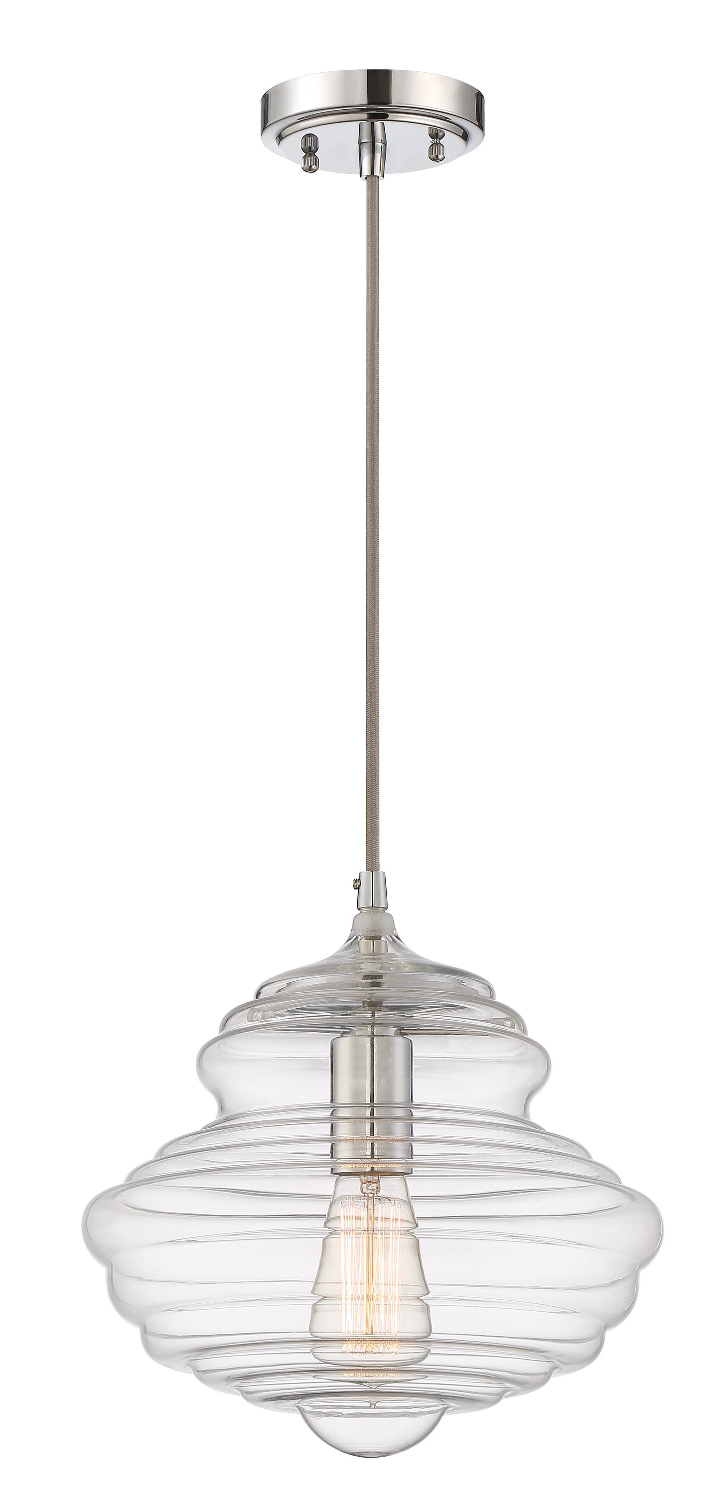 P610CH1 - Pendant 1 Light 10.5" Wide Mini Pendant - Chrome