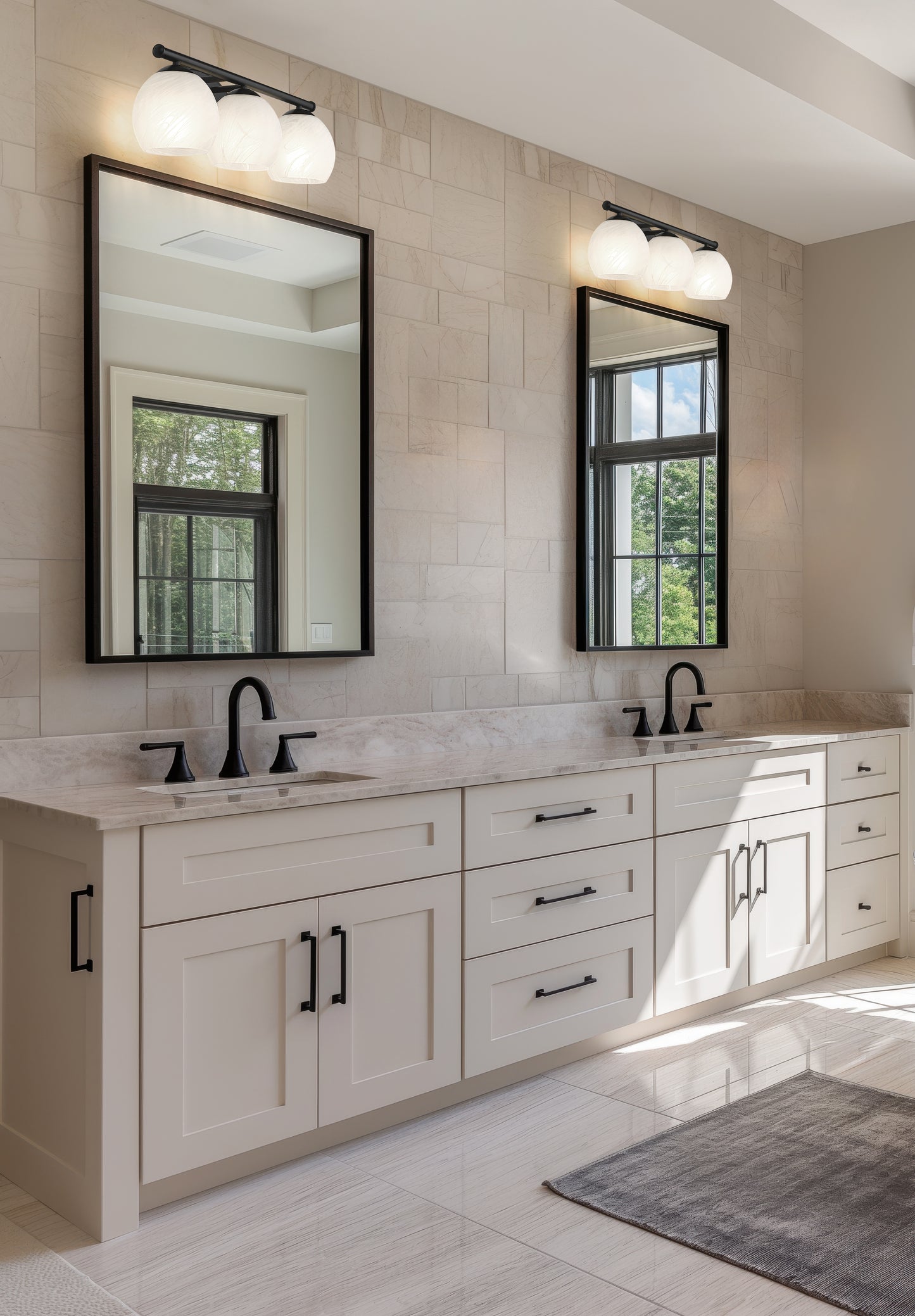 1963-3V-MB - Colette 3 Light 24" Vanity - Matte Black