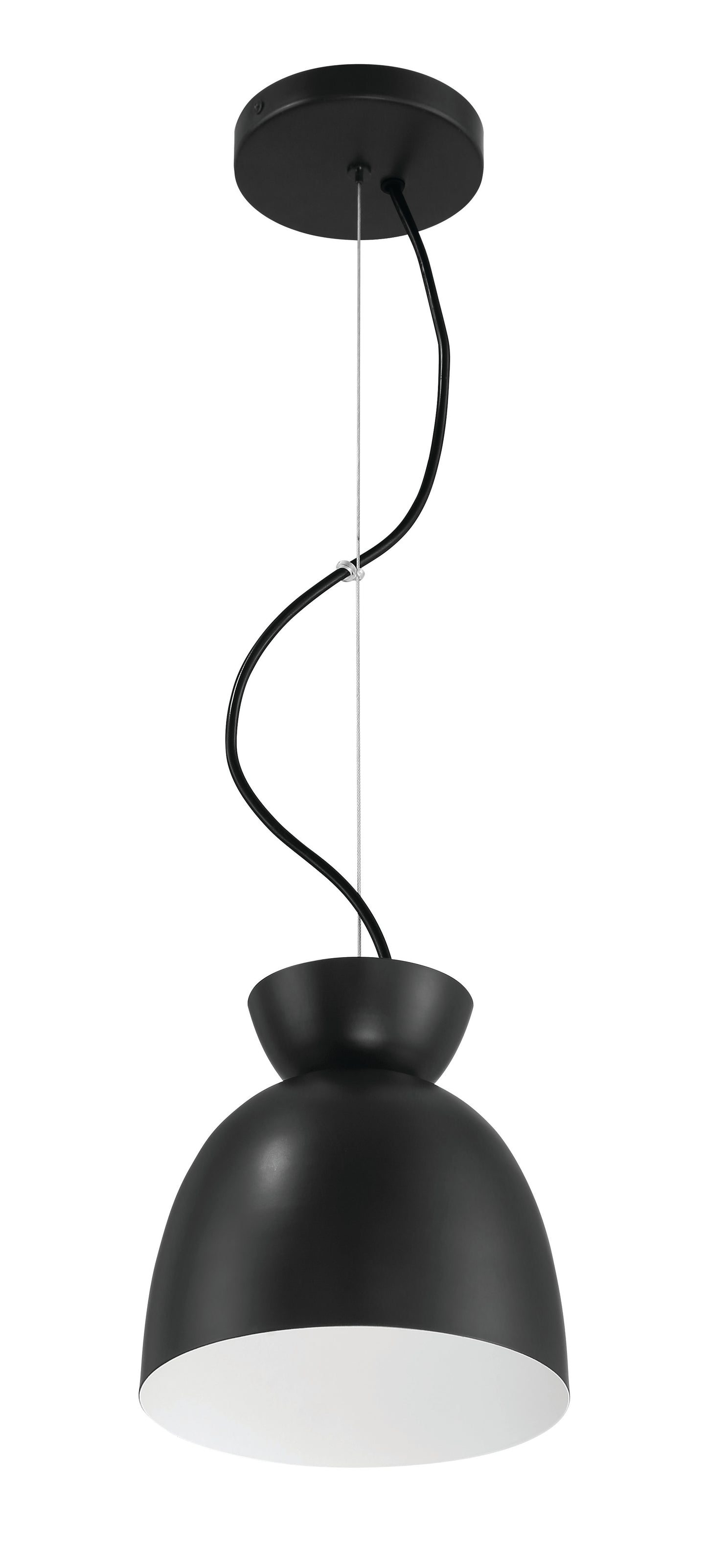 59191-FB - Ventura Dome 1 Light 7.5" Wide Mini Pendant - Flat Black