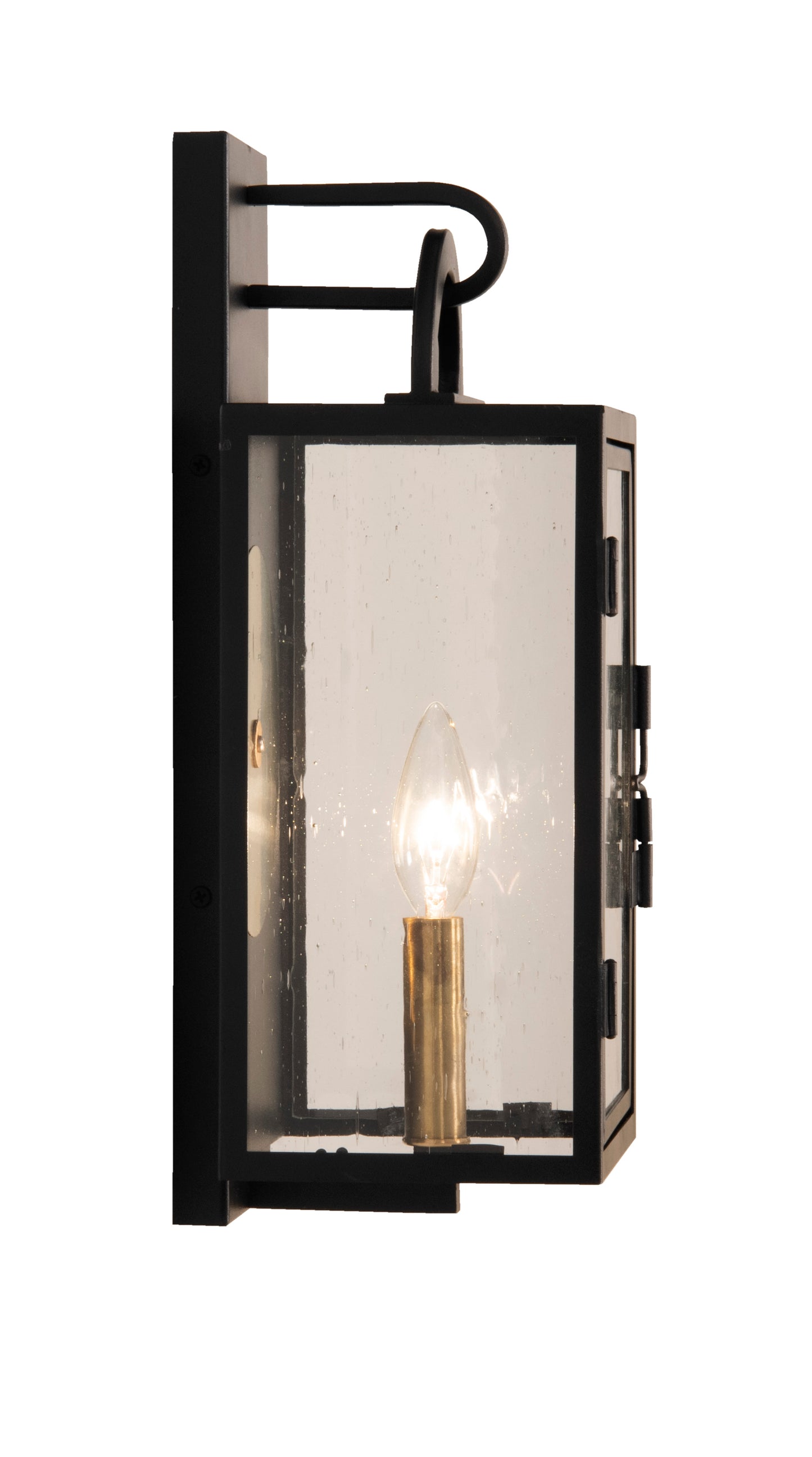 ZA1602-TB - Wolford 1 Light 15" High Outdoor Pocket Lantern - Textured Black