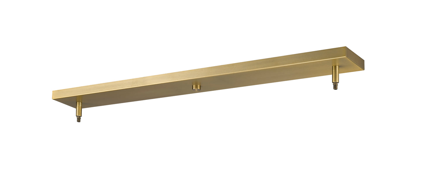 CP3402-HBR - Multi Point Canopy 2 Light Ceiling 4" Plate - Heritage Brass