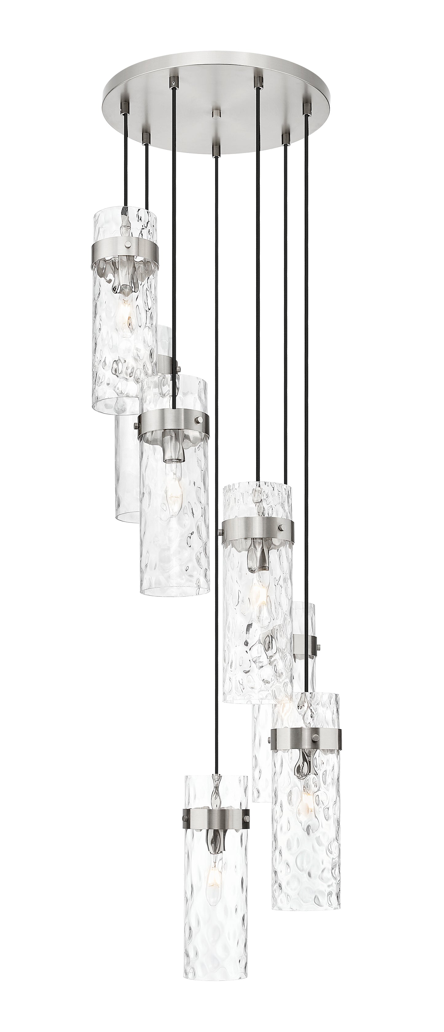 7002P5-7R-BN - Fontaine 7 Light 20" Chandelier - Brushed Nickel