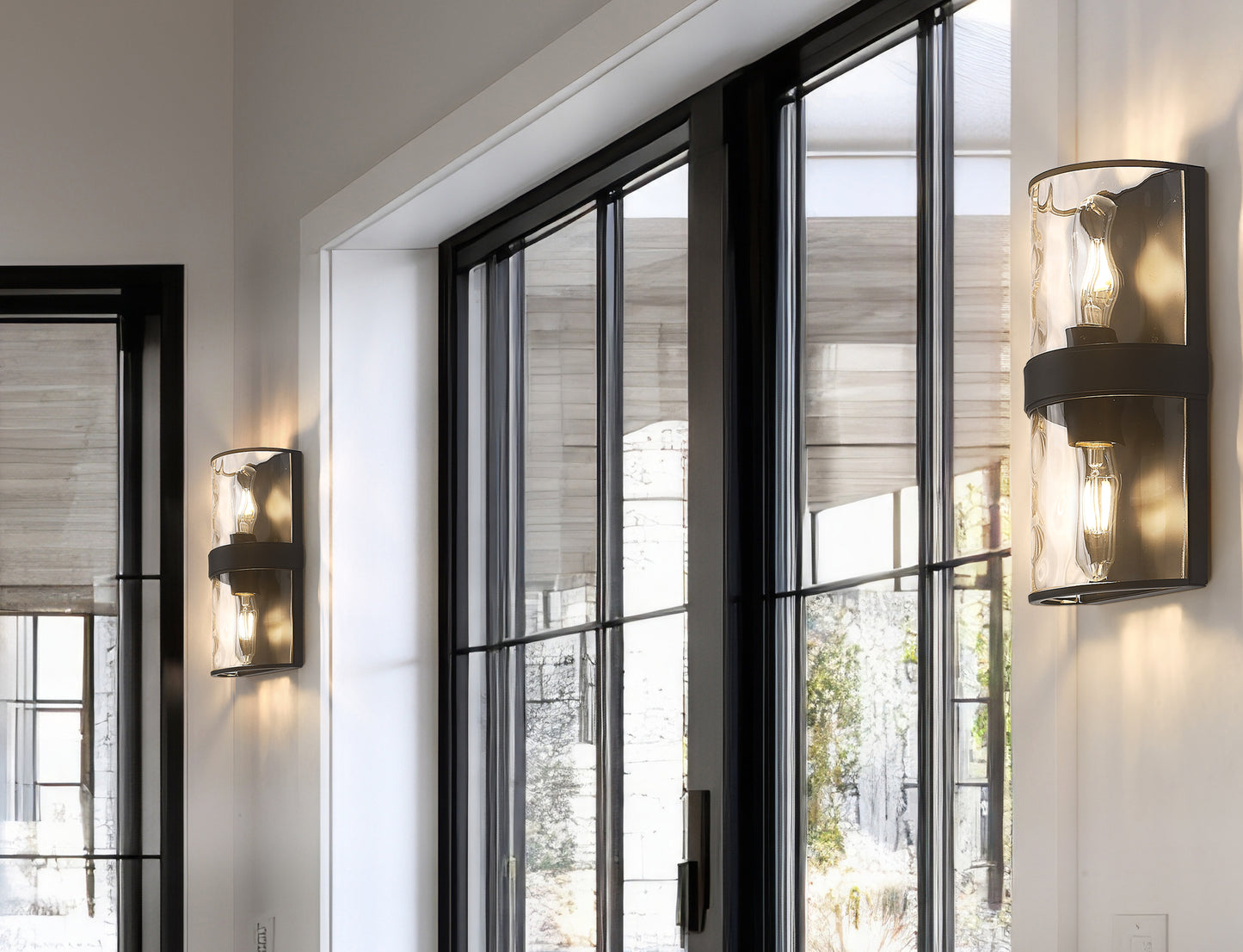 3053-2SS-MB - Meridian 2 Light Wall 12" Sconce - Matte Black
