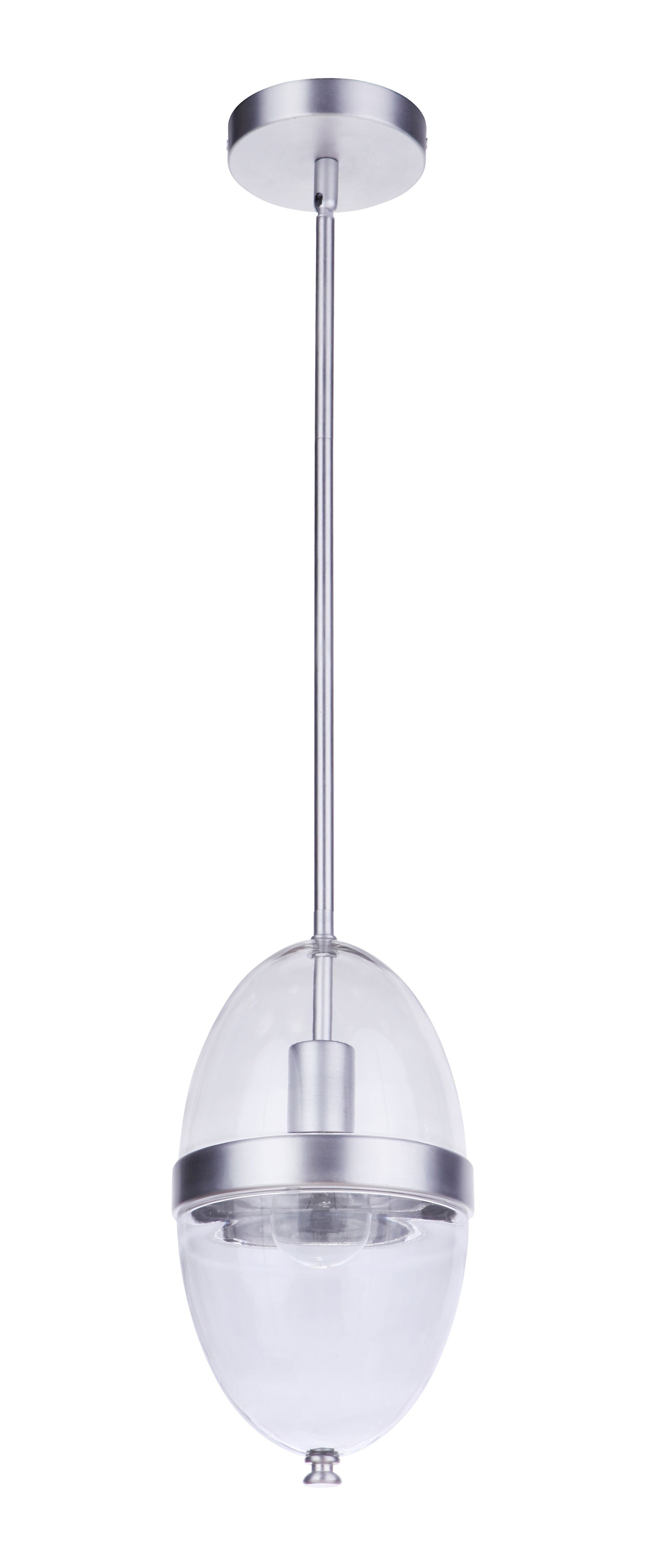 ZA3511-SA - Sivo 1 Light 6.75" Wide Outdoor Pendant - Satin Aluminum