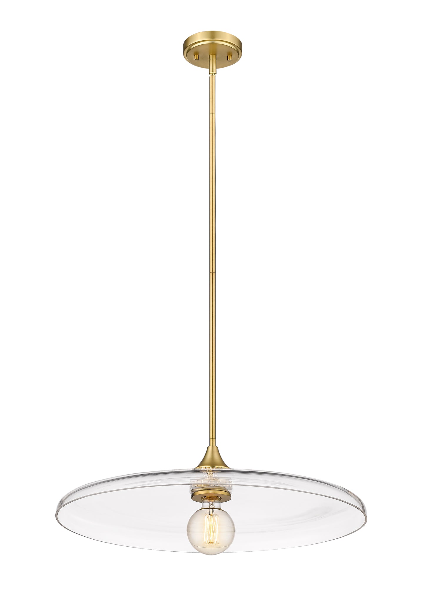821P24-OBR - Paloma 1 Light 24" Pendant - Olde Brass