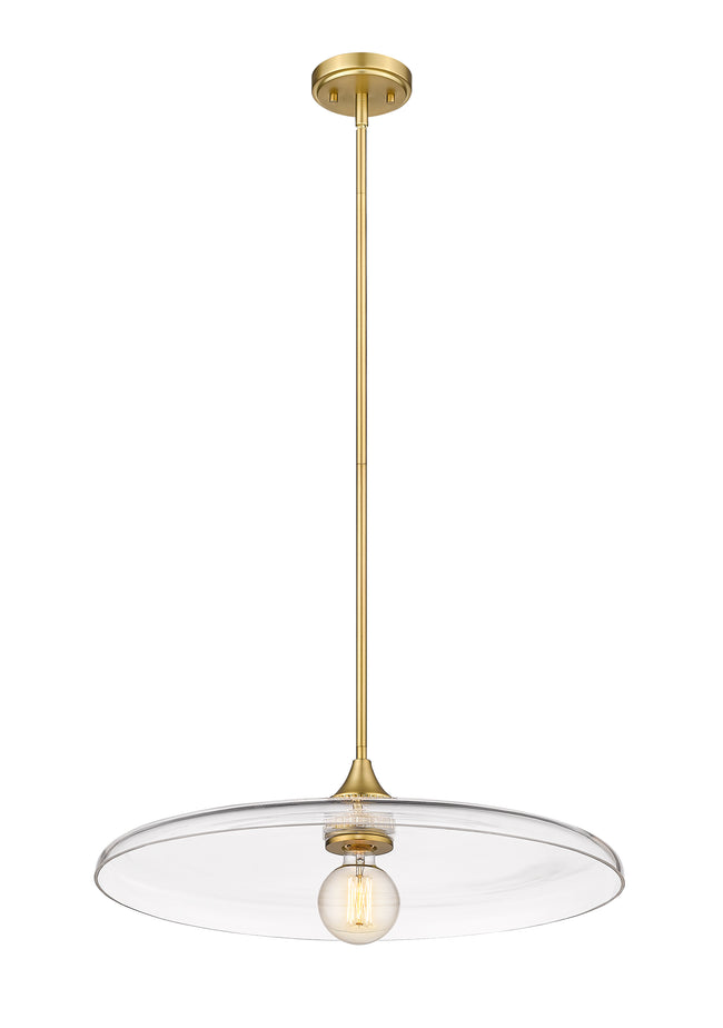 821P24-OBR - Paloma 1 Light 24" Pendant - Olde Brass