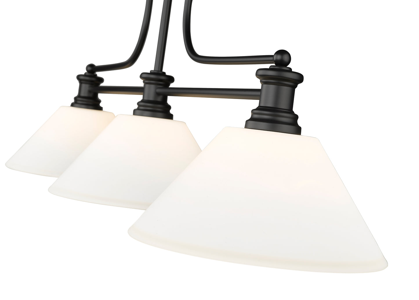 725-3MB-AMO14 - Melange 3 Light 52" Billiard - Matte Black