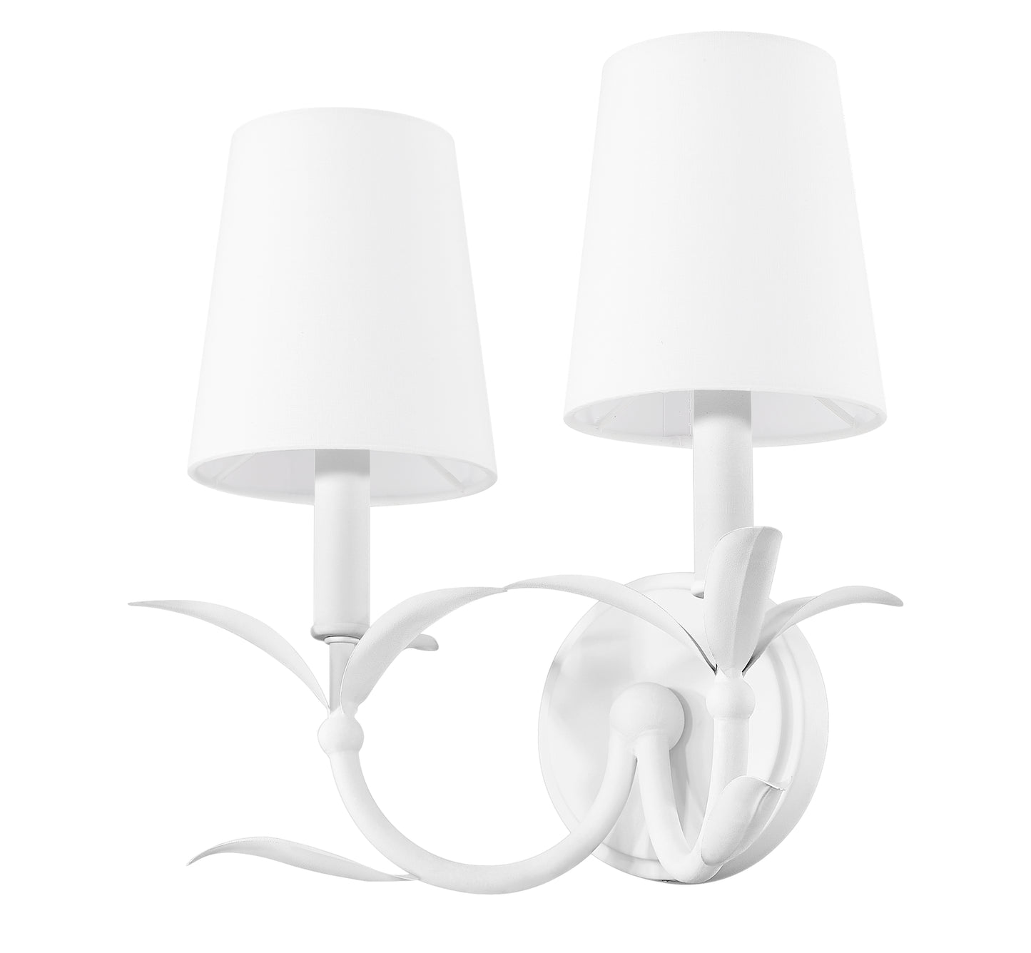 830-2S-TXWH - Aslin 2 Light Wall 12" Sconce - Textured White
