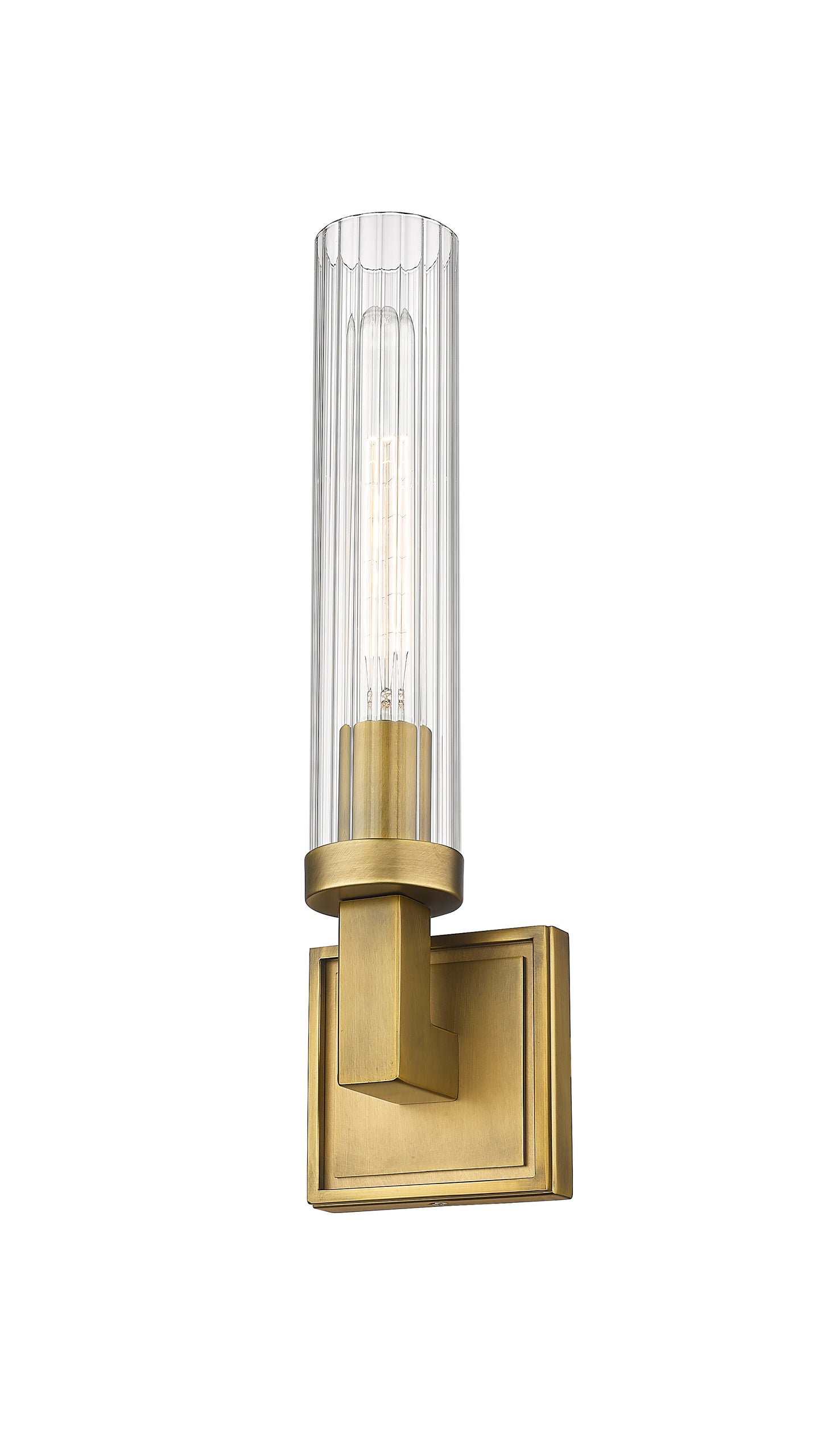 3031-1S-RB - Beau 1 Light Wall 17" Sconce - Rubbed Brass