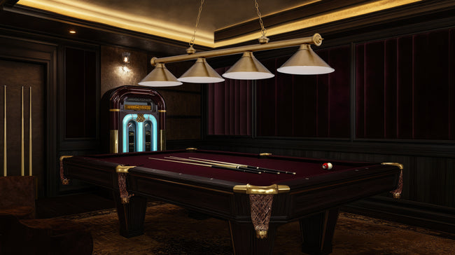 2306-4HBR-HBR15 - Cordon 4 Light 81" Billiard - Heritage Brass