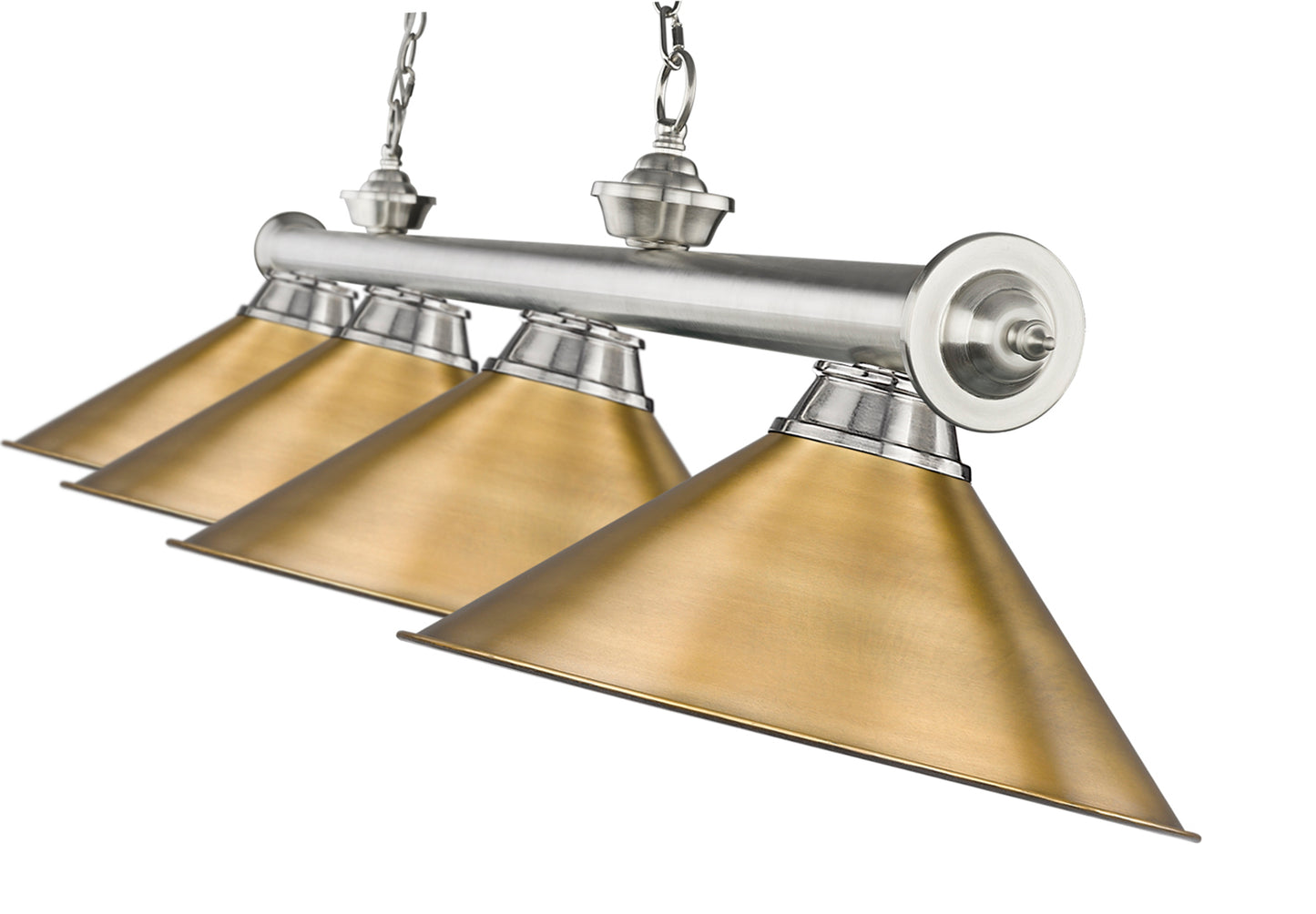 2306-4BN-RB15 - Cordon 4 Light 81" Billiard - Brushed Nickel