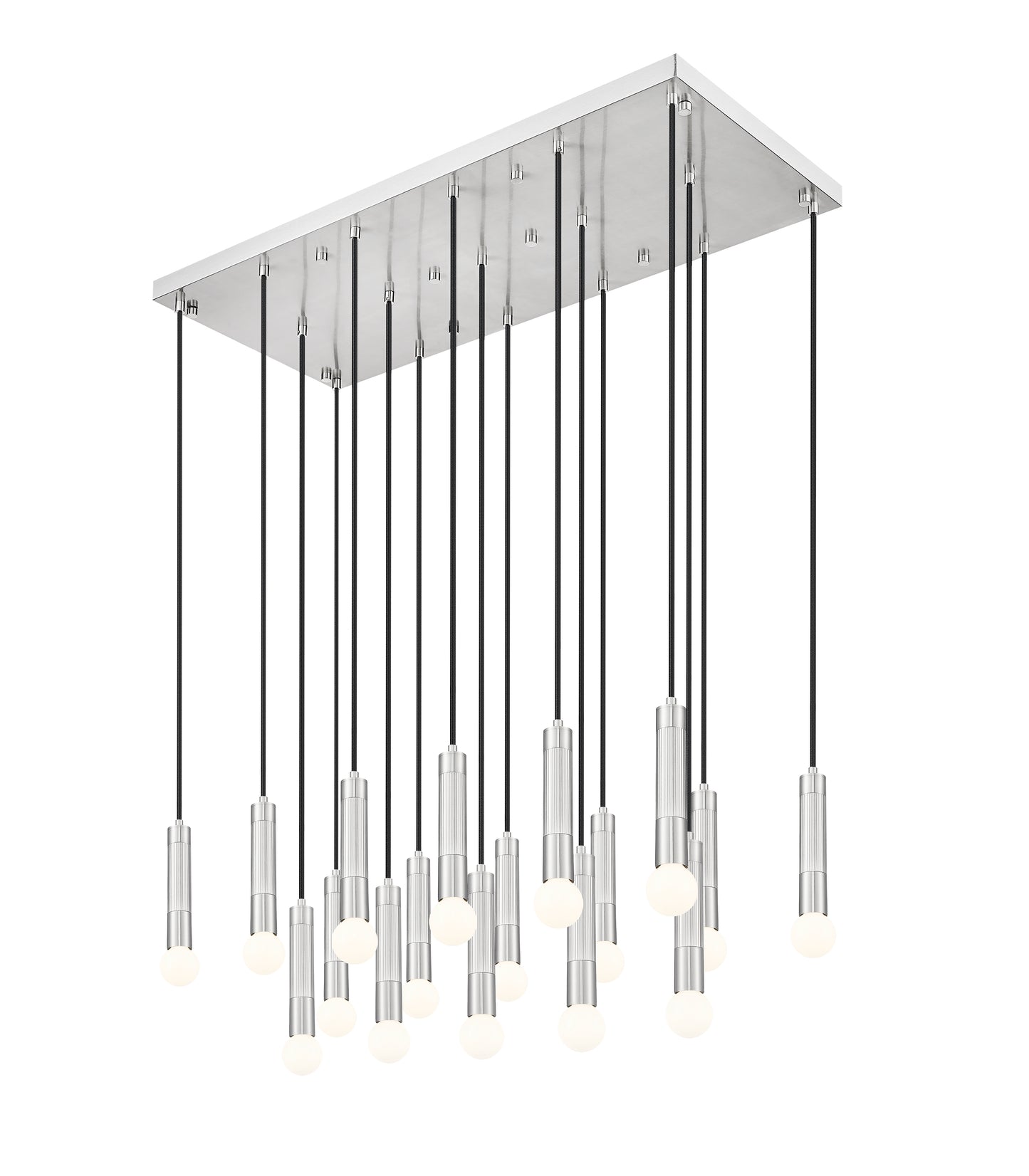 1956P-17L-BN - Stari 17 Light Linear 42" Chandelier - Brushed Nickel
