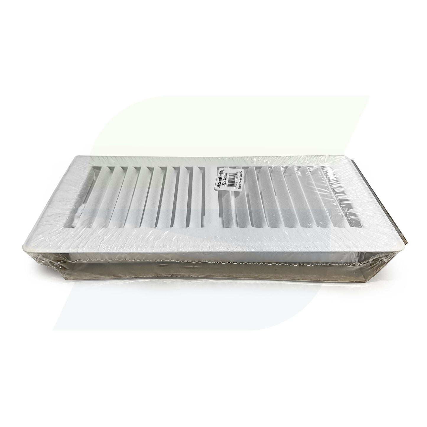 325 Series - 4" x 10" Stamped Perimeter Floor Register in White