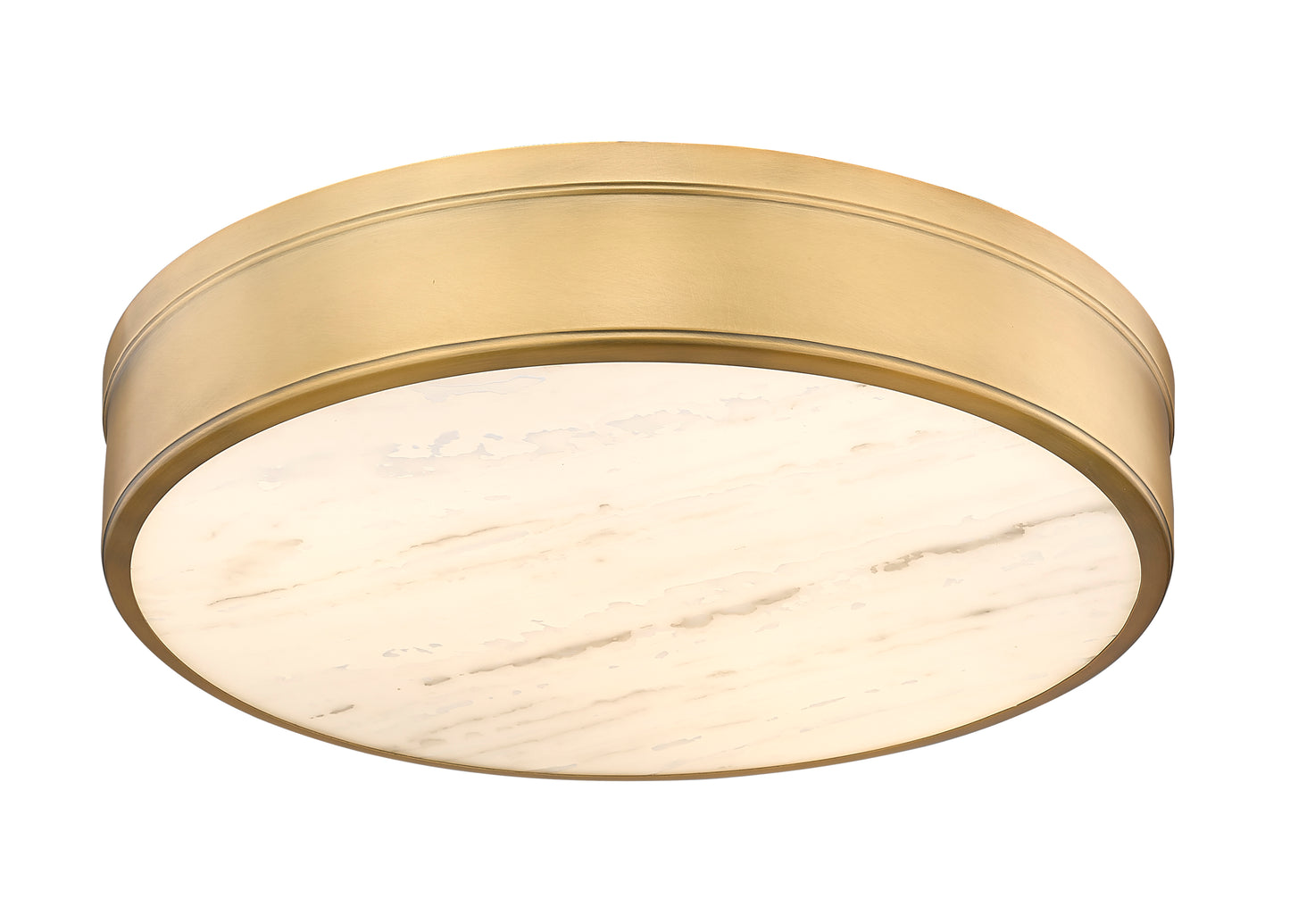 1944F22-RB-LED - Anders 3 Light Flush 22" Mount - Rubbed Brass