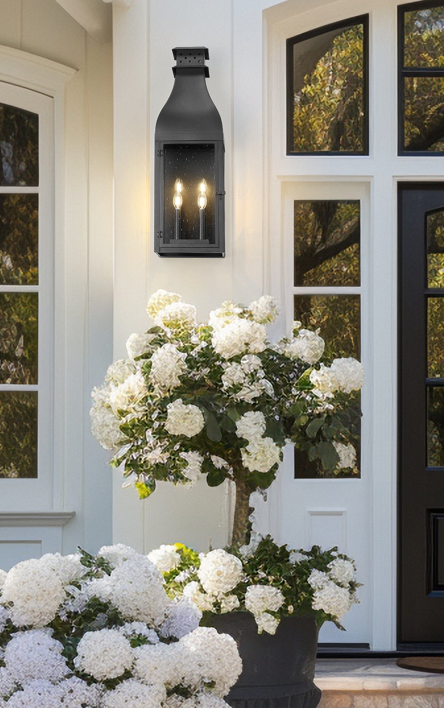 5030XL-BK - Toulouse 4 Light Outdoor Wall 32" Light - Sand Black