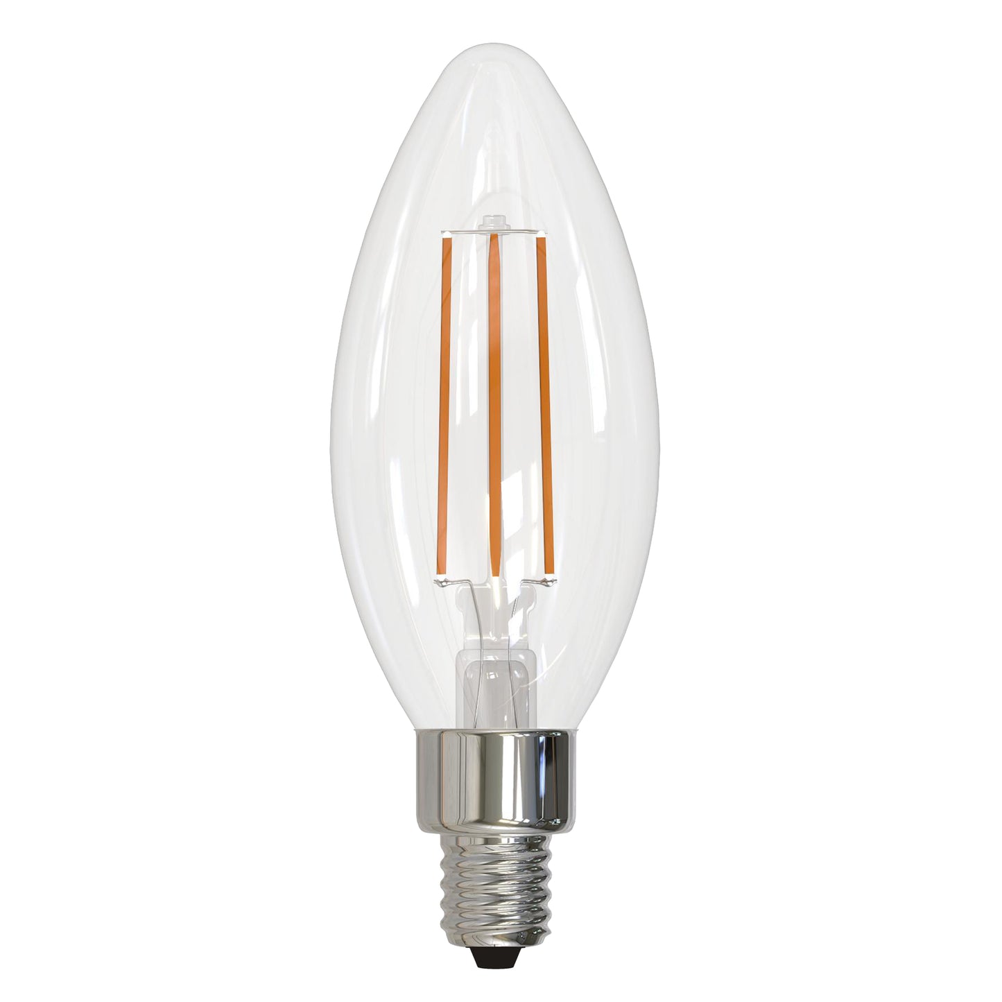 776233 - Filaments Dimmable Clear Glass B11 LED Light Bulb - 5.1 Watt - 3000K - 6 Pack