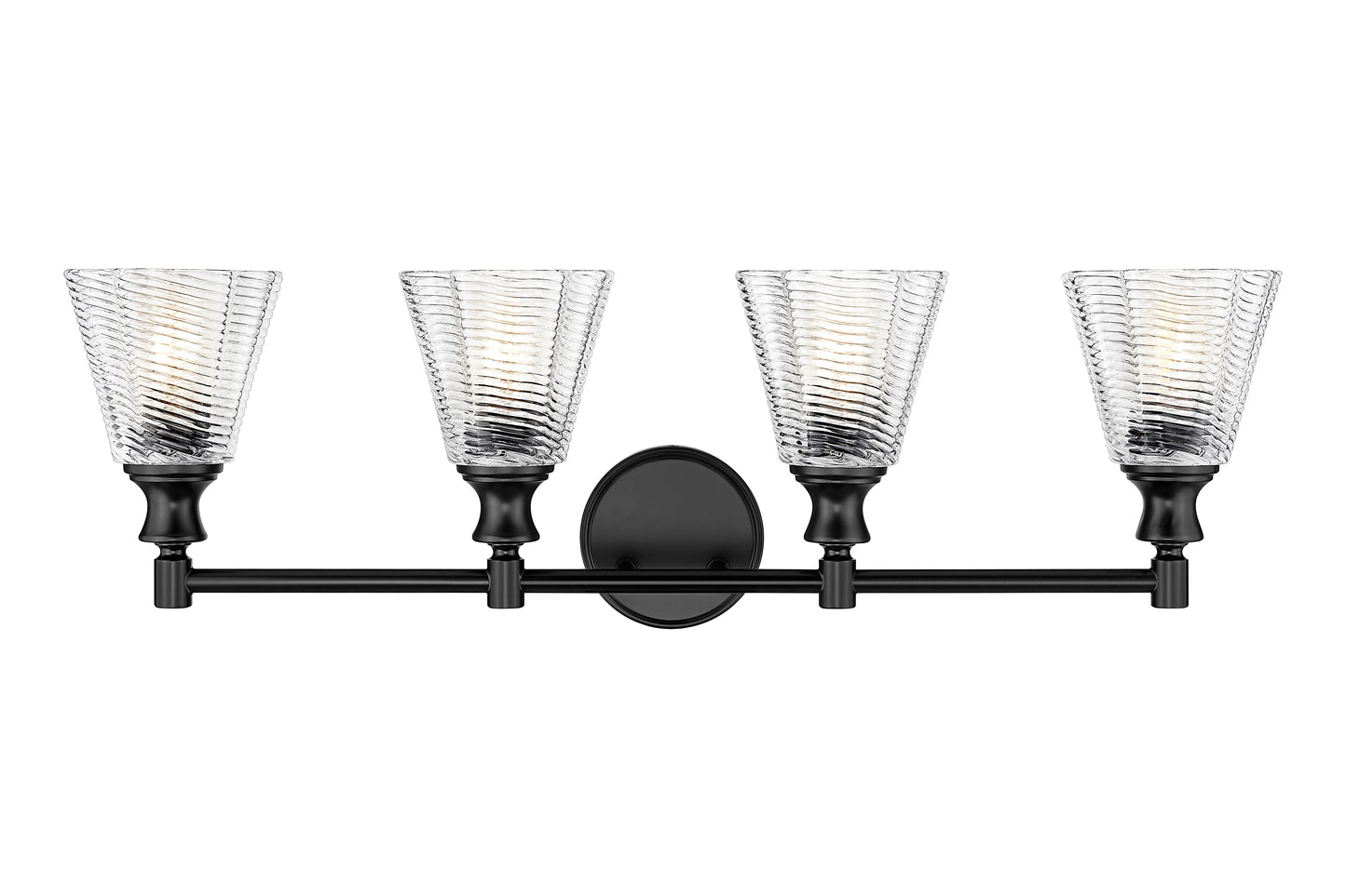 7704-4V-MB - Auden 4 Light 32" Vanity - Matte Black