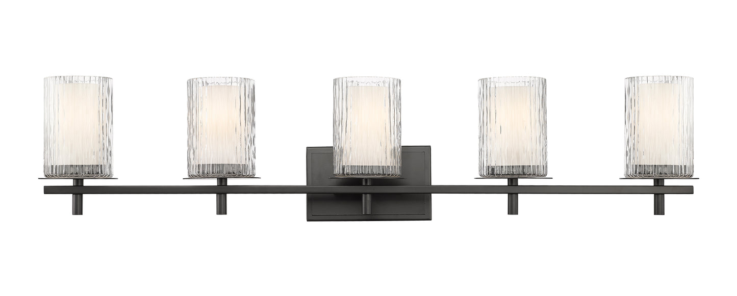 1949-5V-MB - Grayson 5 Light 40" Vanity - Matte Black