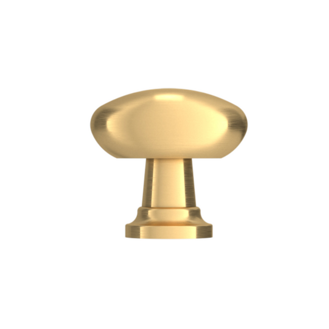 4910044 - 1 1/8" Oval Knob - Satin Brass