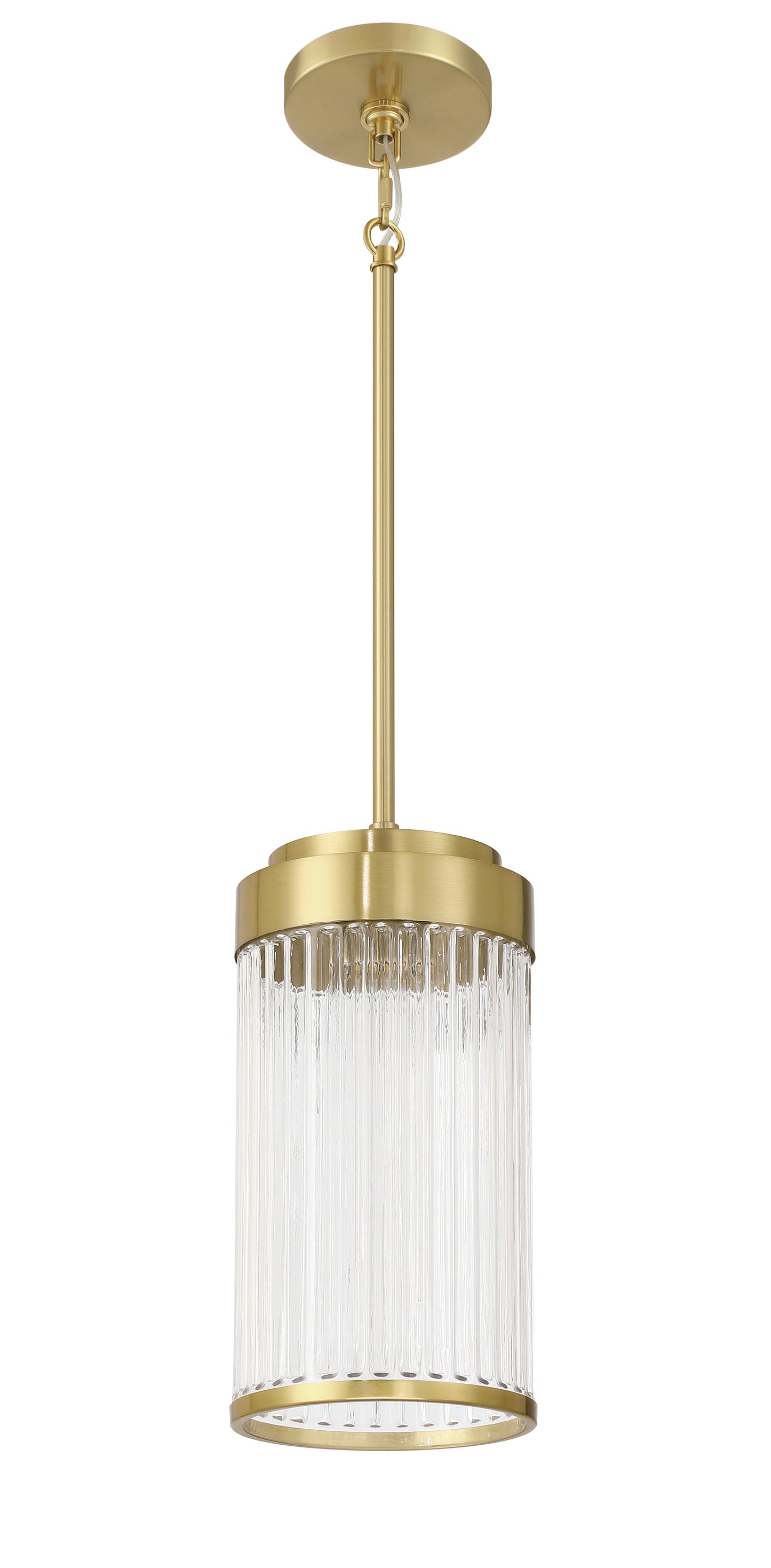 60192-SB - Whittley 1 Light 6" Wide Pendant - Satin Brass