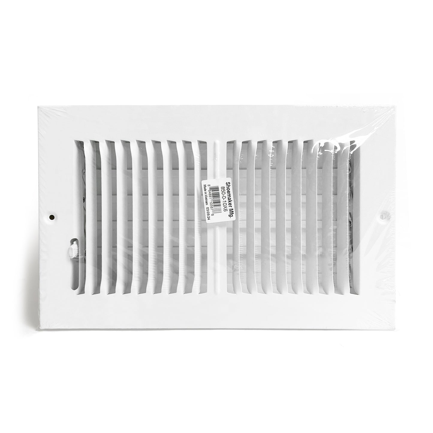 850 Series - 10" x 6" 2-Way Stamped Register for Ceilings / Walls in Soft White