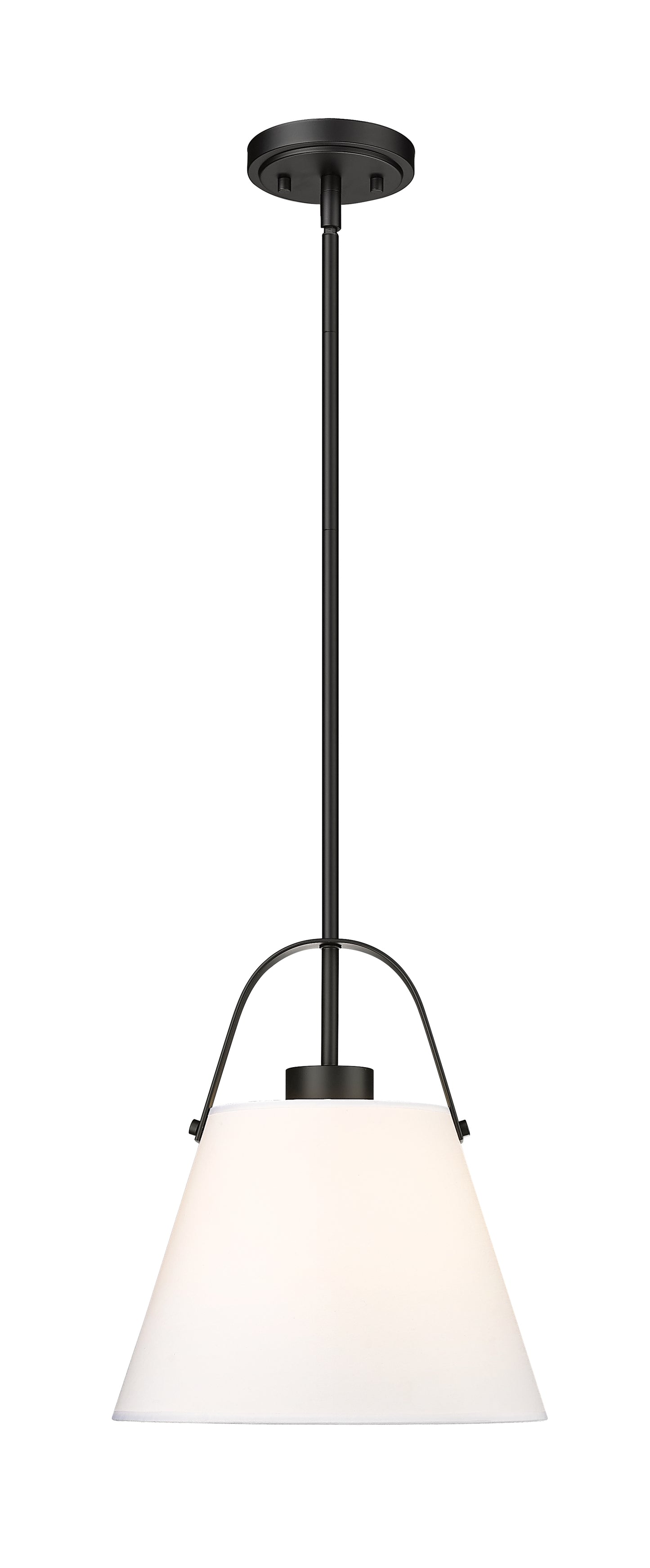 743P12-MB - Z-Studio 1 Light 12" Pendant - Matte Black