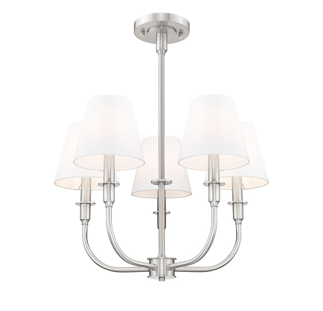 3049-18C-BN - Tova 5 Light 22" Chandelier - Brushed Nickel