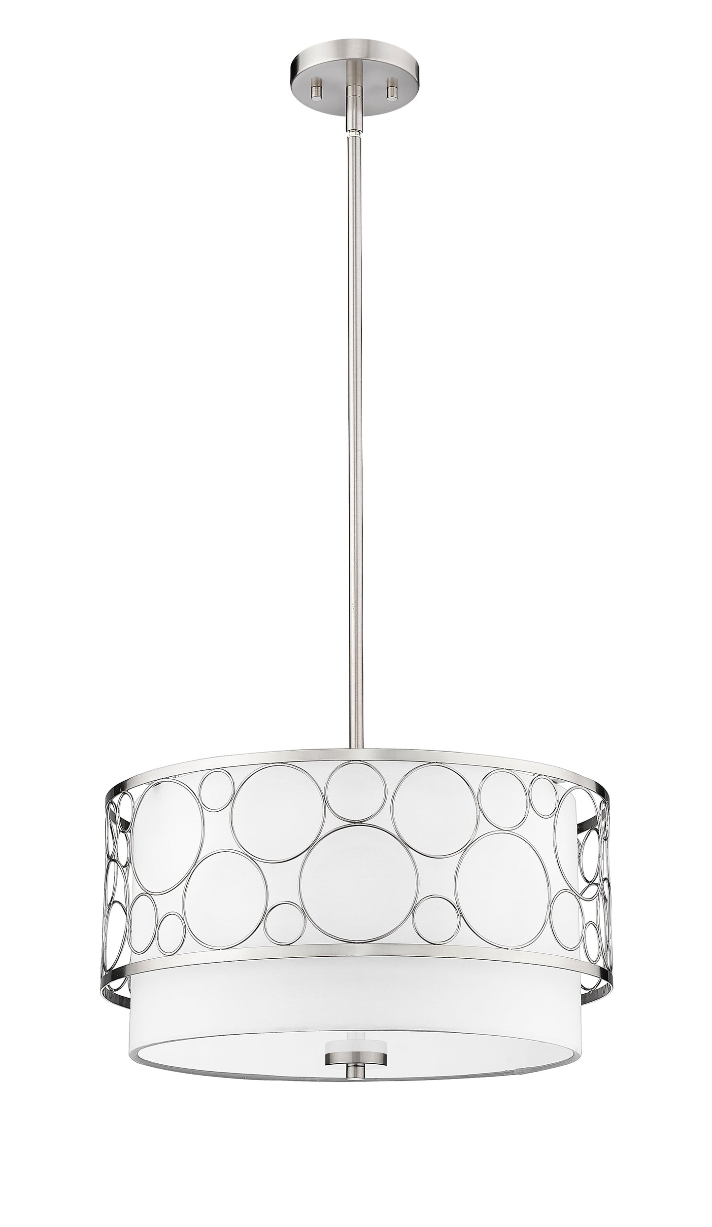 197-17BN - Kendall 3 Light 17" Pendant - Brushed Nickel