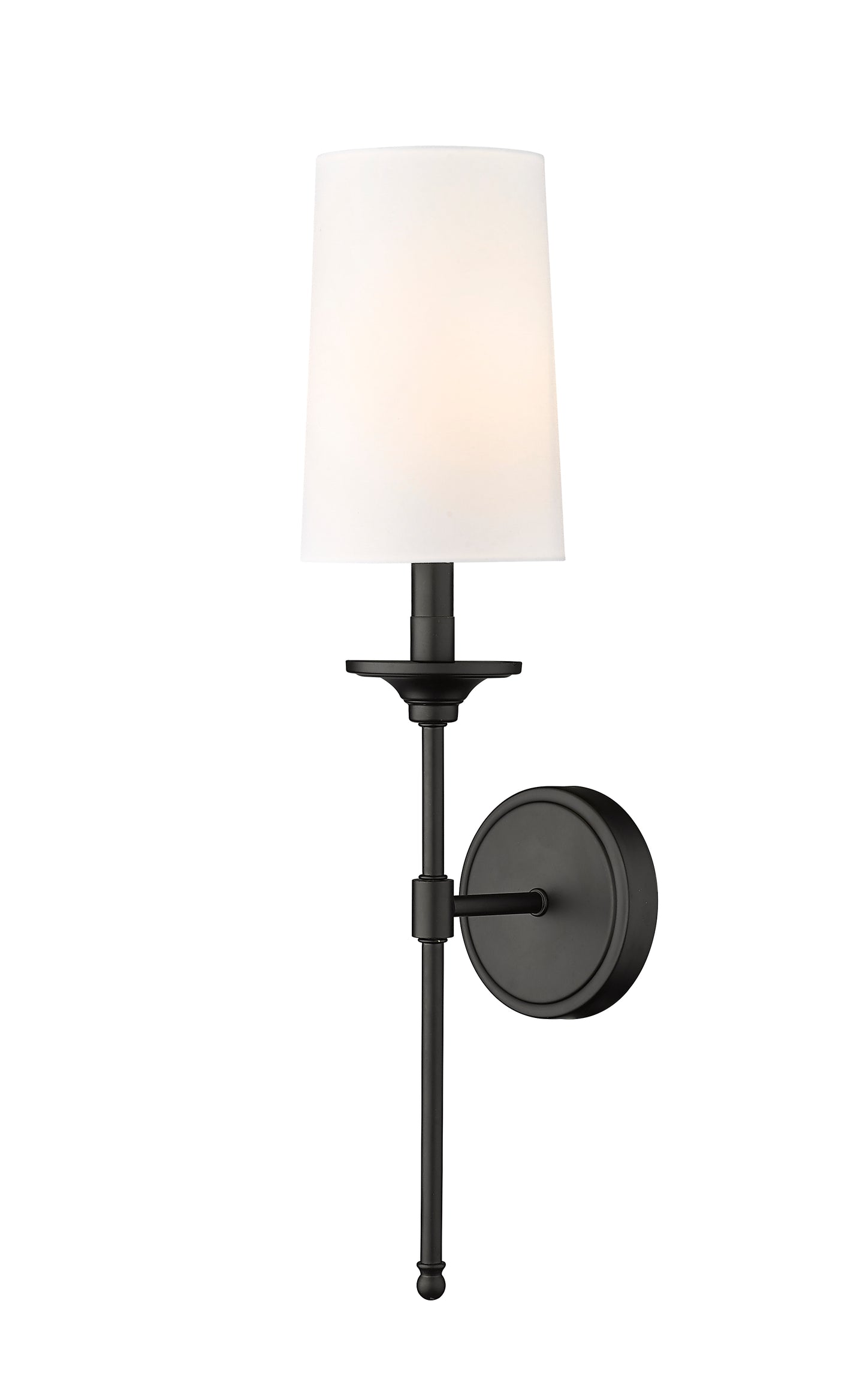 3033-1S-MB - Emily 1 Light Wall 24" Sconce - Matte Black