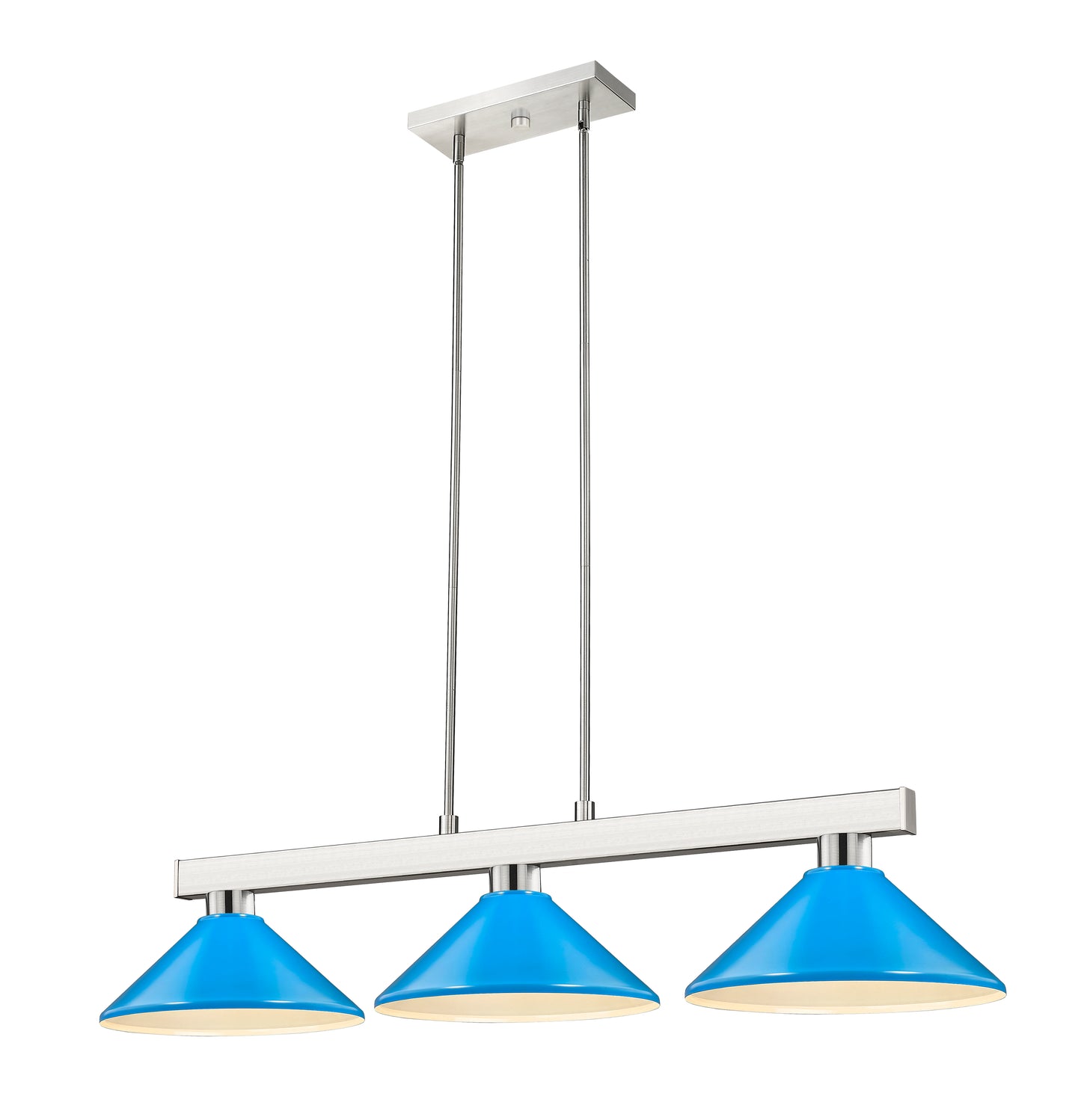 152BN-MEB - Cobalt 3 Light 46" Billiard - Brushed Nickel
